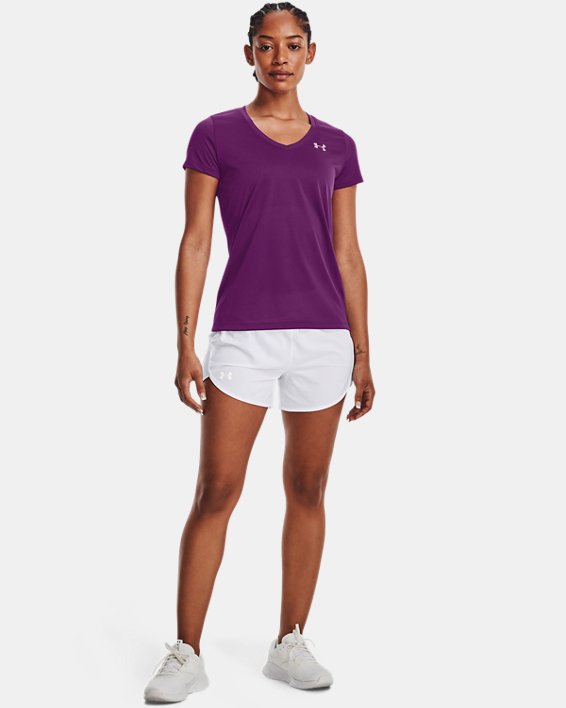 Camiseta con Cuello en V UA Tech™ para Mujer, Purple, pdpMainDesktop image number 2